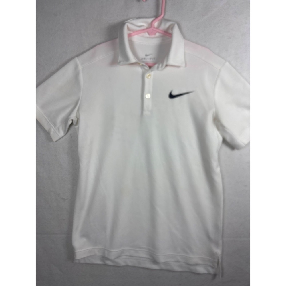 Nike Dri-Fit White Polo Shirt M‎ Size